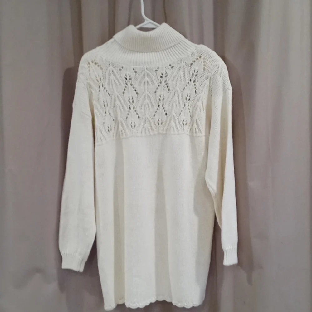 Vintage Fino Ramie heavy crochet swater la… - Picture 6 of 9